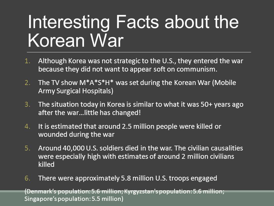 The connection between the cold and the korean war